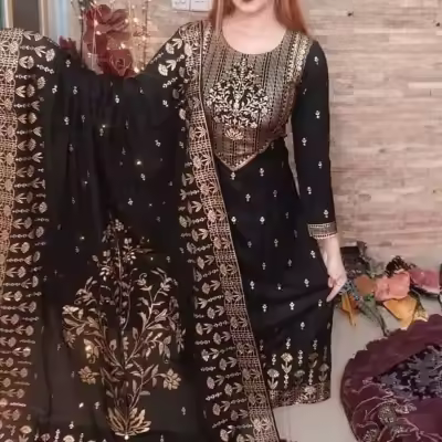 Unstitch Cotton Three piece for women screen Printed Shalwar Kameez orna 3 pieces