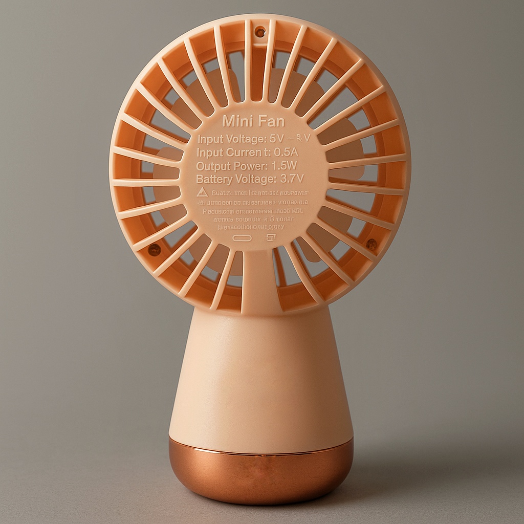 Mini USB Rechargeable Desktop Fan – 5 Speed Gear